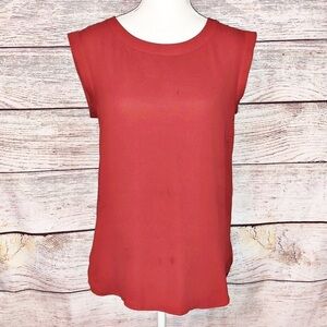 J. Crew Brick Orange Sleeveless Blouse Size 0